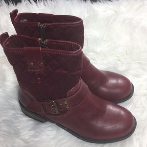 🎉NEW GC Good Choice Maroon Quilted Boots 7